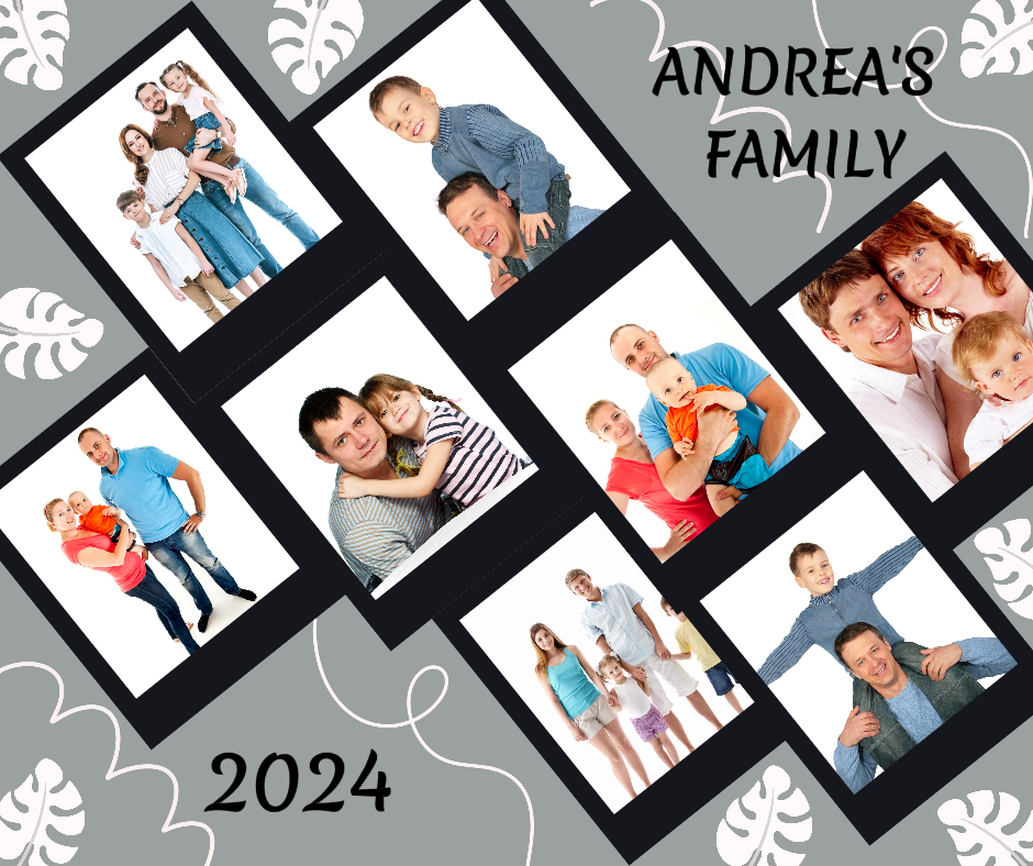 Cartel de marketing de collage minimalista Familia de publicaciones de Facebook