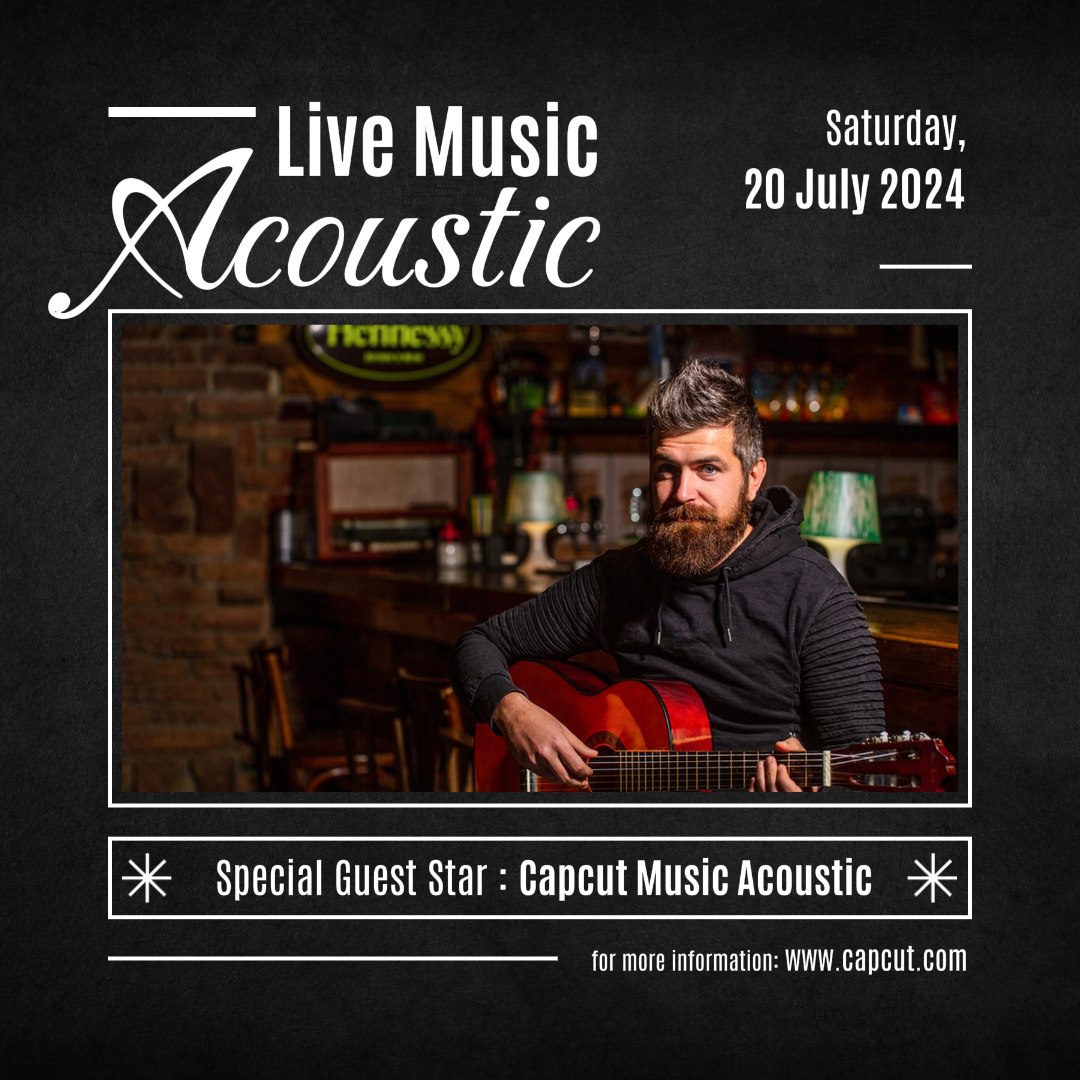 Entertainment Live Music Acoustic Instagram Post Black White