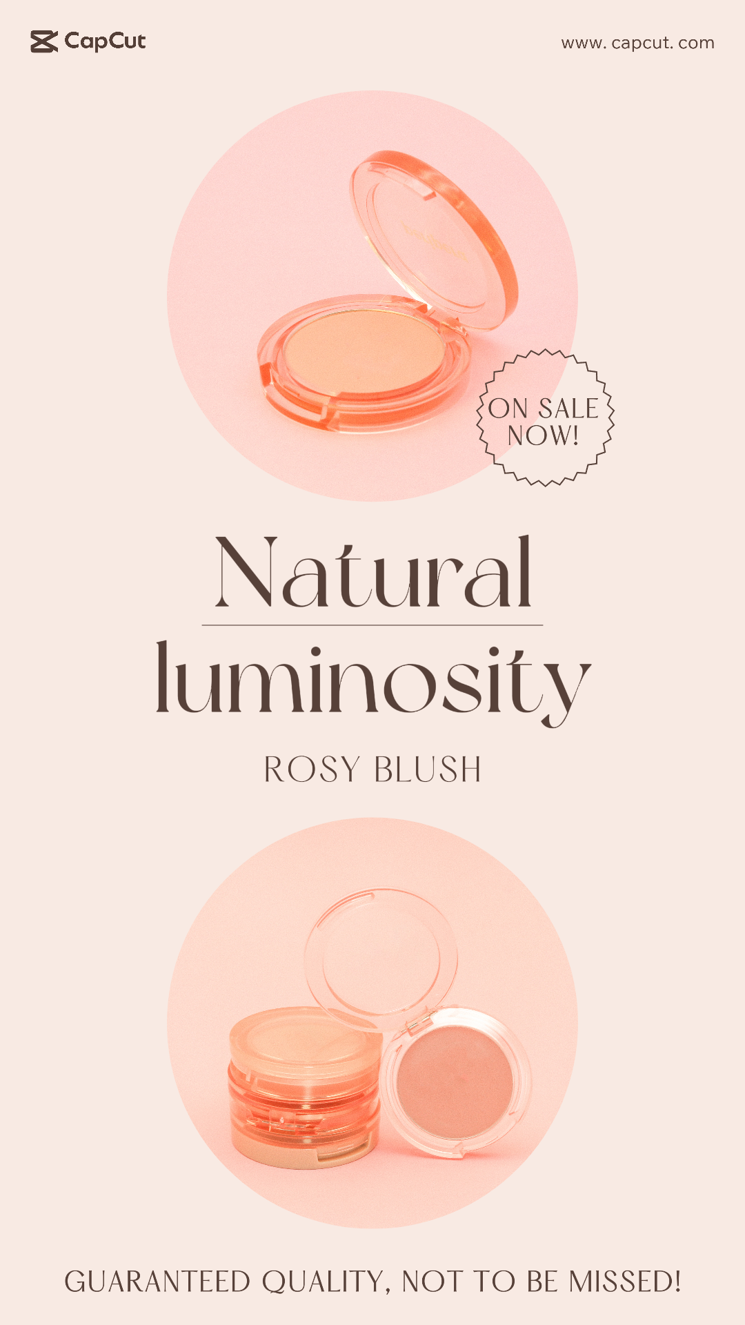 Cosmétiques Rose blush Promotion Minimaliste