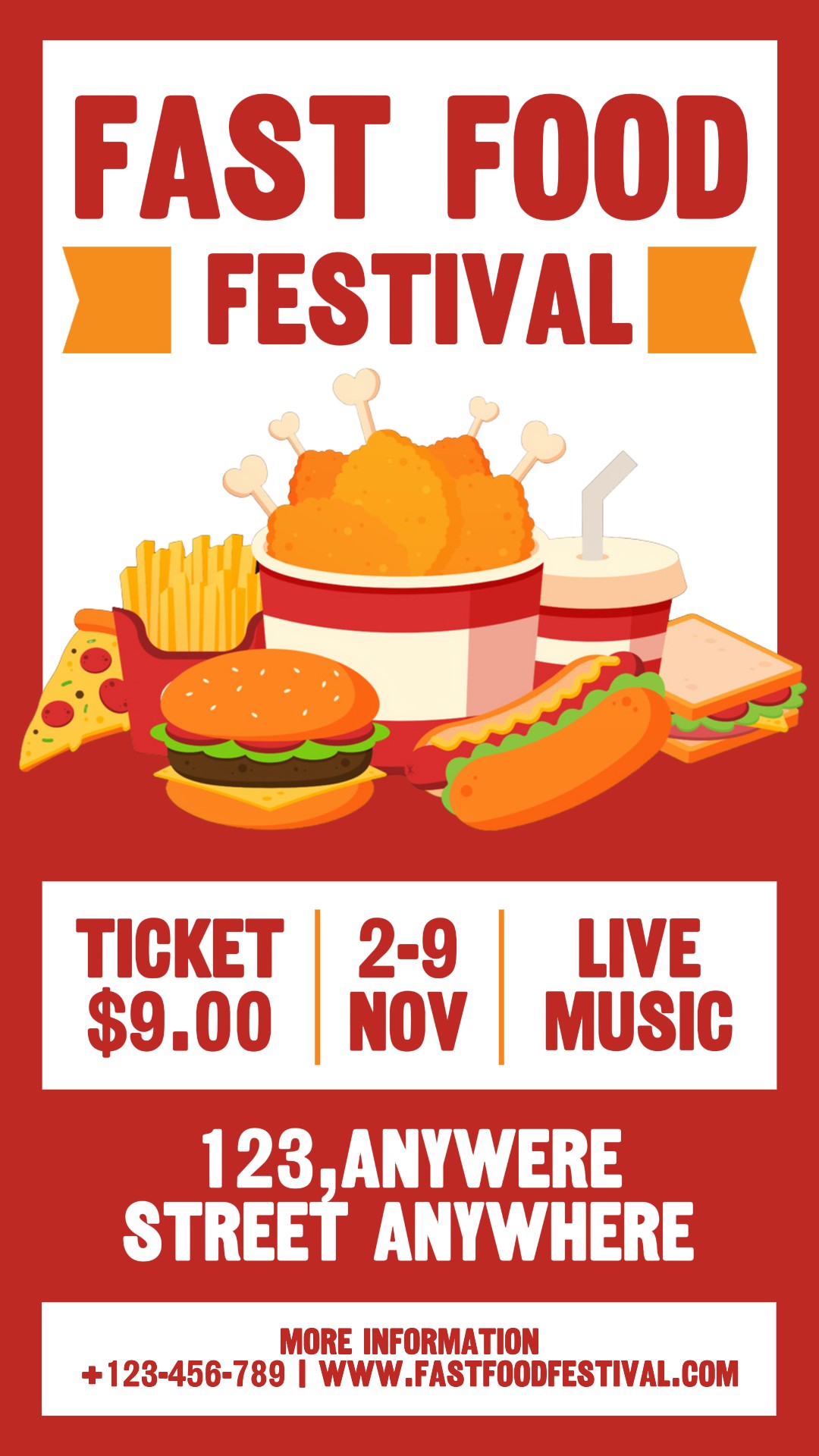 Historias de Instagram del Festival de Comida Rápida