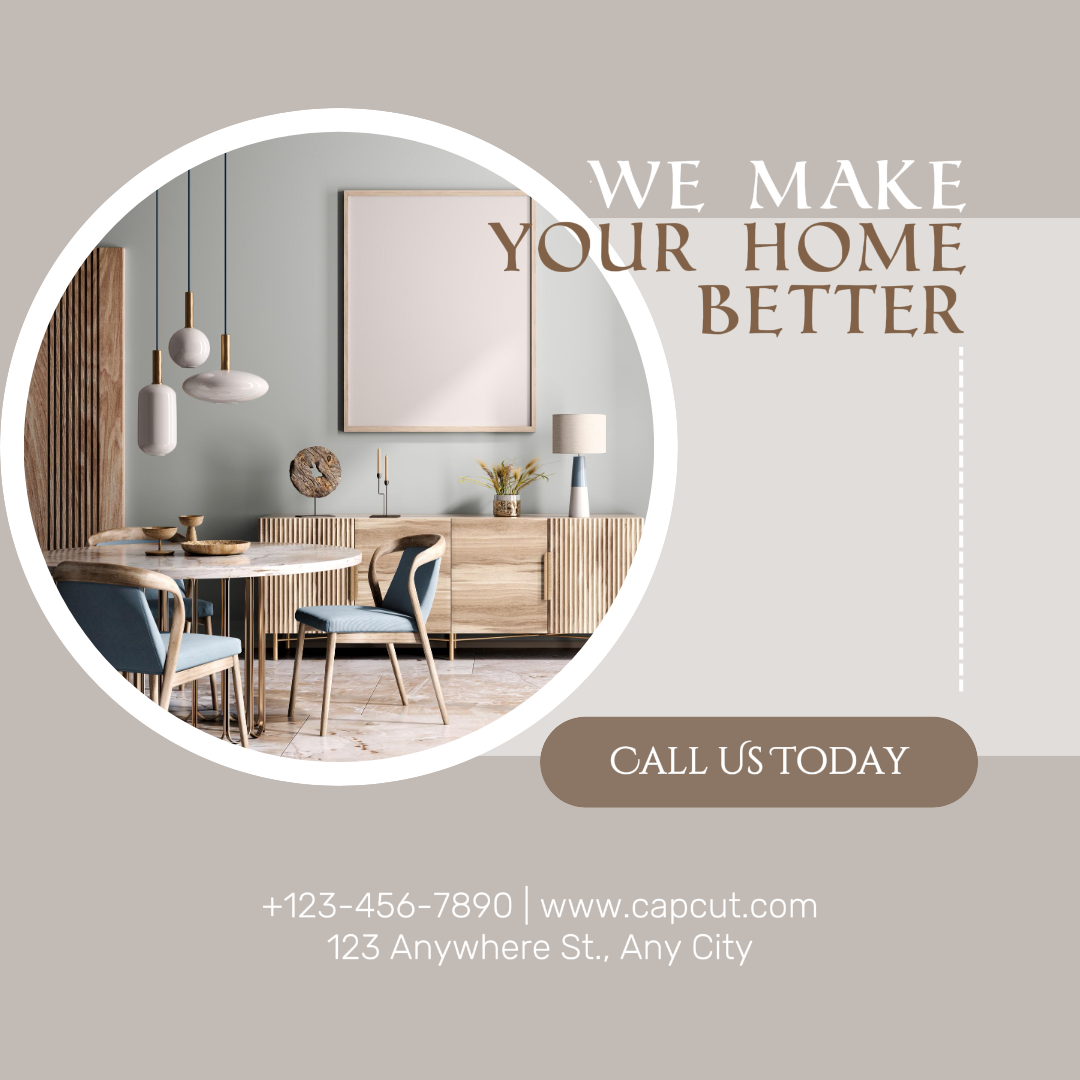 Life Service Home Decor Instagram Post Brown White Simple Minimalist