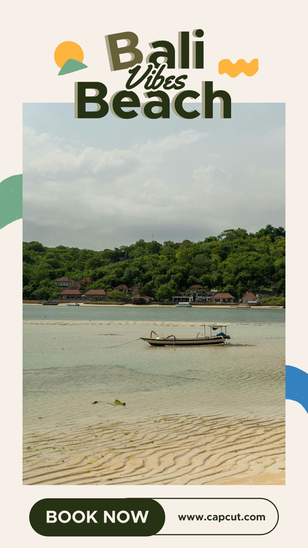 Affiche de marketing de voyage Instagram Story Bali Beach Vibes