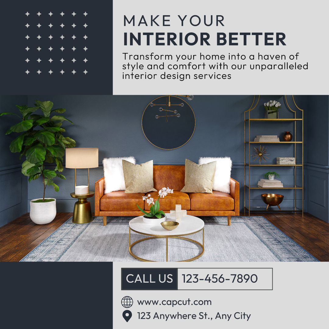 Inetrior Desain Instagram Post Biru Minimalis