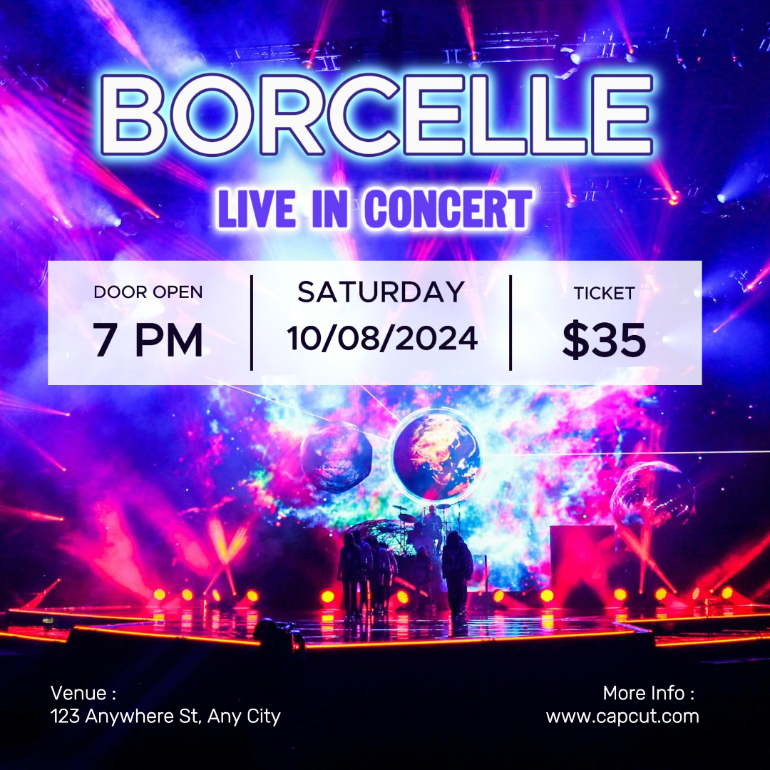 Konser Langsung Hiburan Instagram Post Gradien Color Style