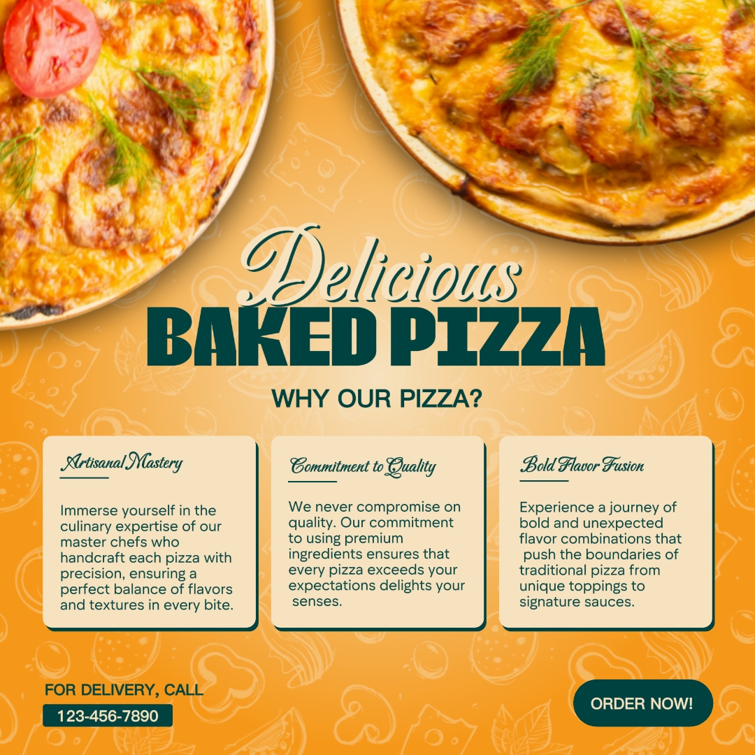 Food - Orange Delicious Pizza Post