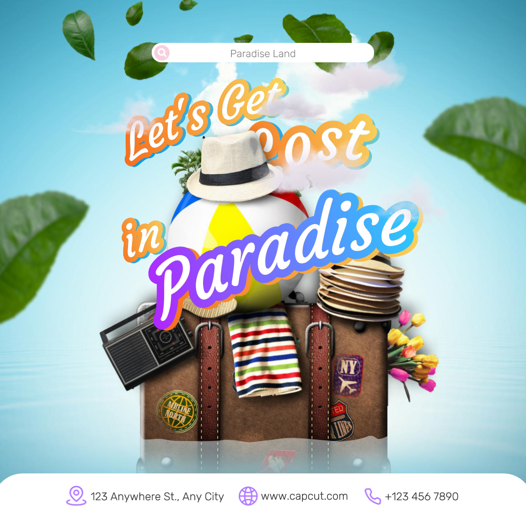 Poster de marketing de viagens Instagram Post Vamos nos perder