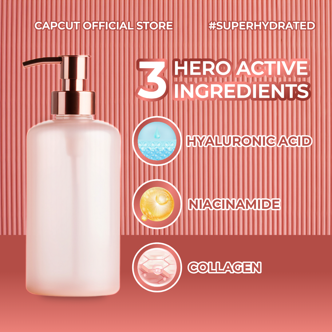 E-commerce Beauty Care Loção Corporal Produto Callout Coral Rosa Minimalista