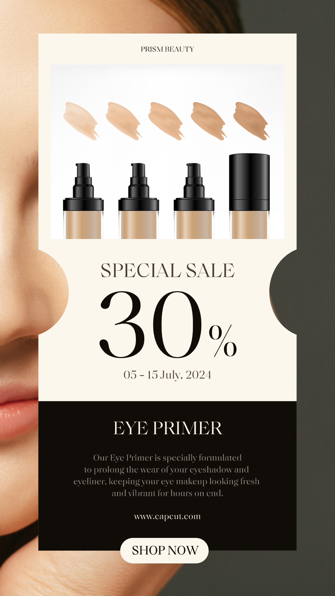 Beauty Care Marketing Poster Makeup Sale Instagram Story Modern Style 