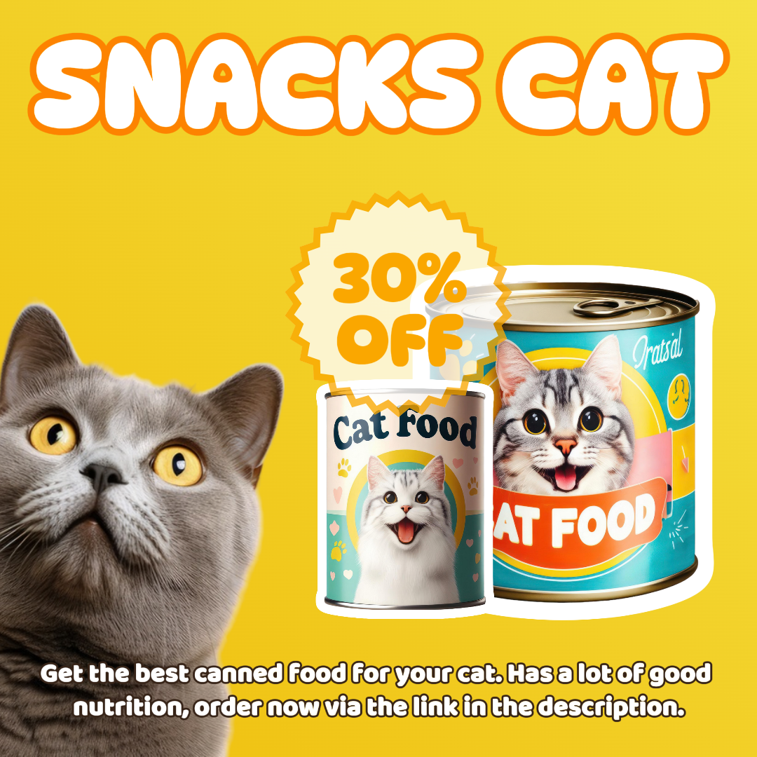 E-commerce Product Display Pets Snacks Cat Instagram Post Yellow