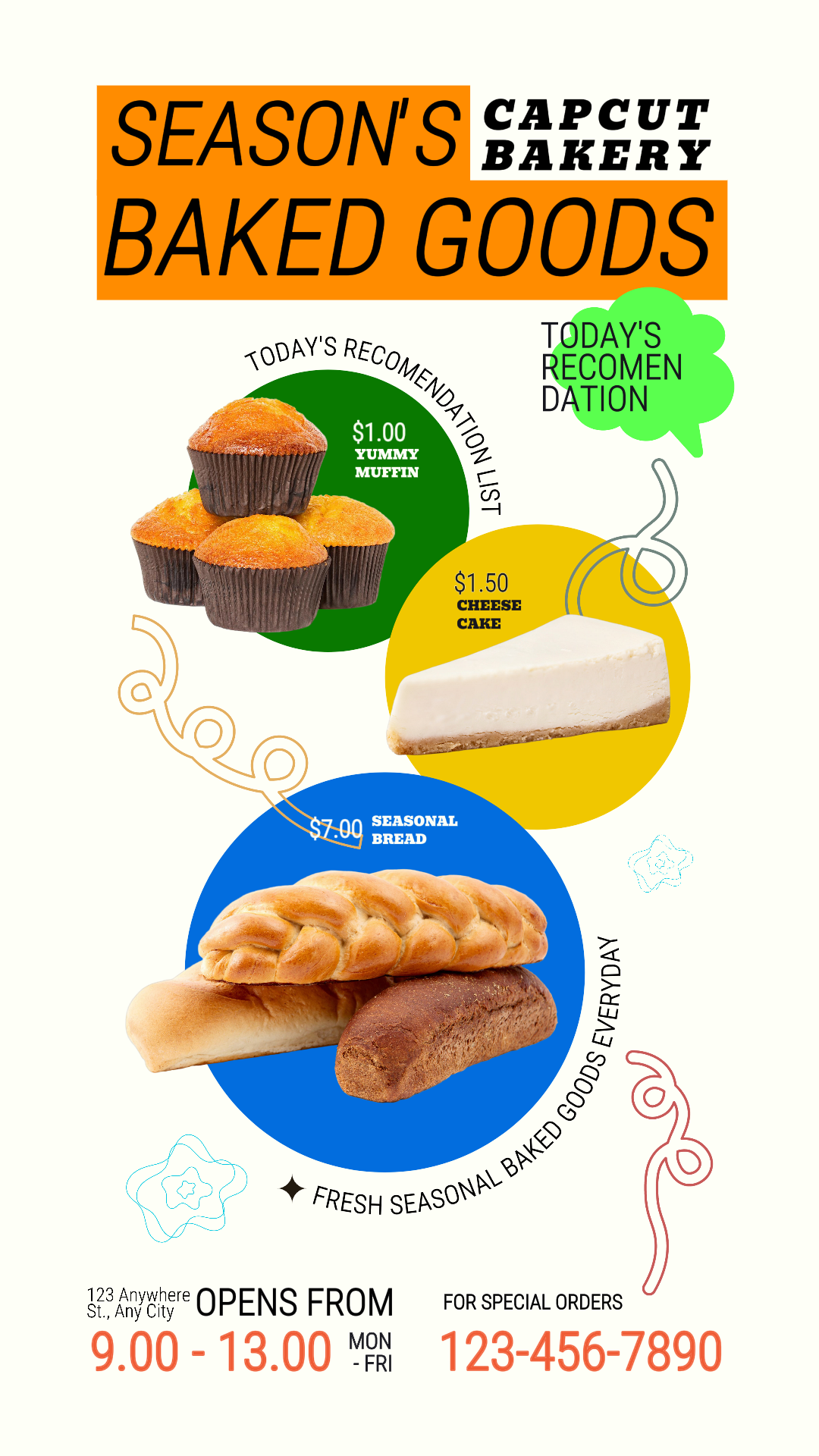 Histoire Instagram de publicité de boulangerie