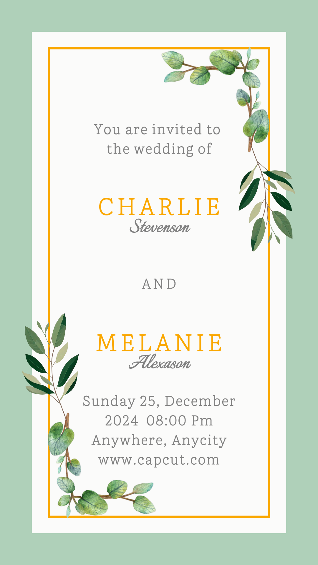 Non-marketing invitation wedding minimalist   