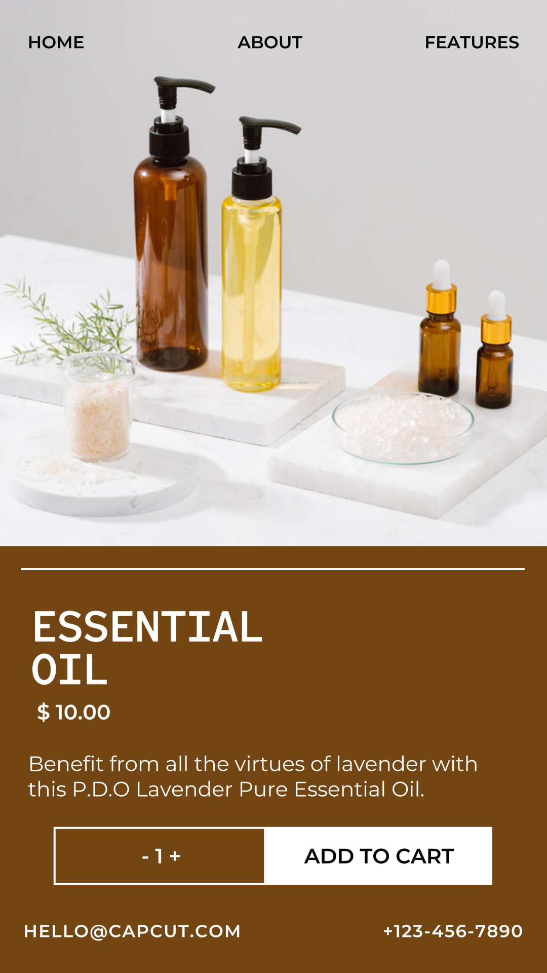 Beauty Body Care Essential Oil Promotion Instagram Story