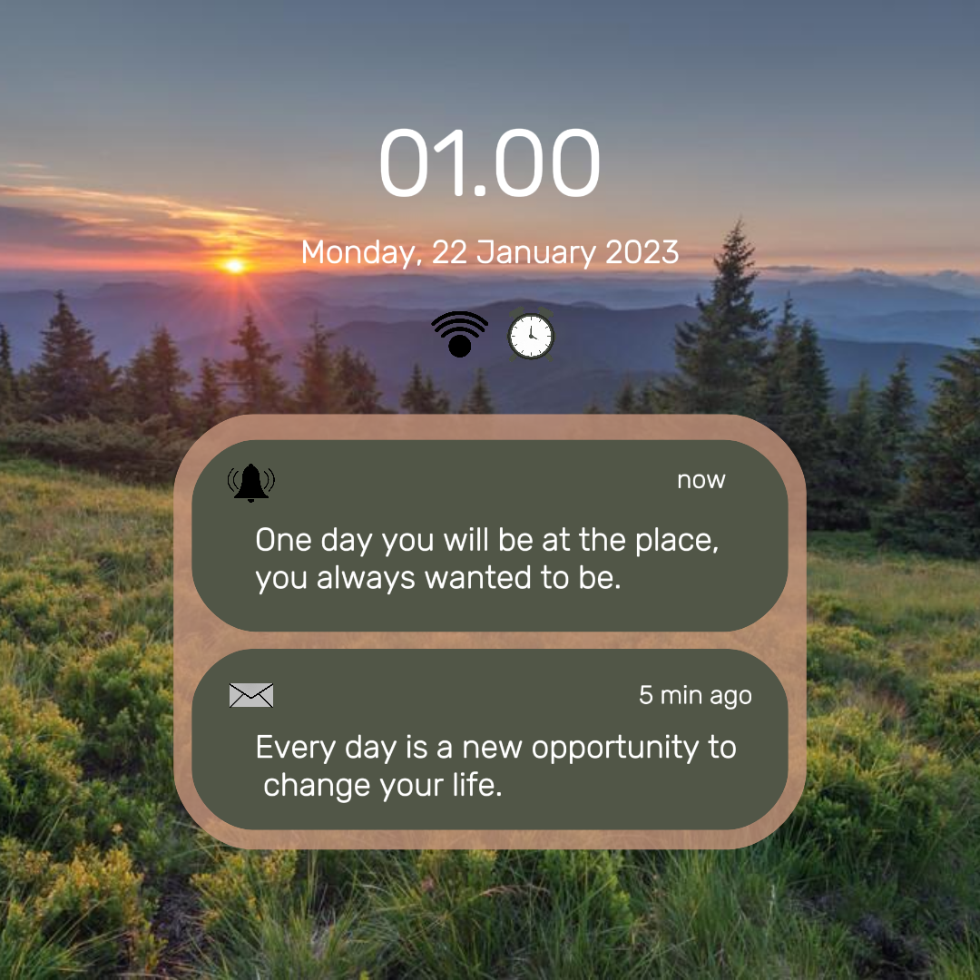 Daily Greeting Phone Notification Instagram Post