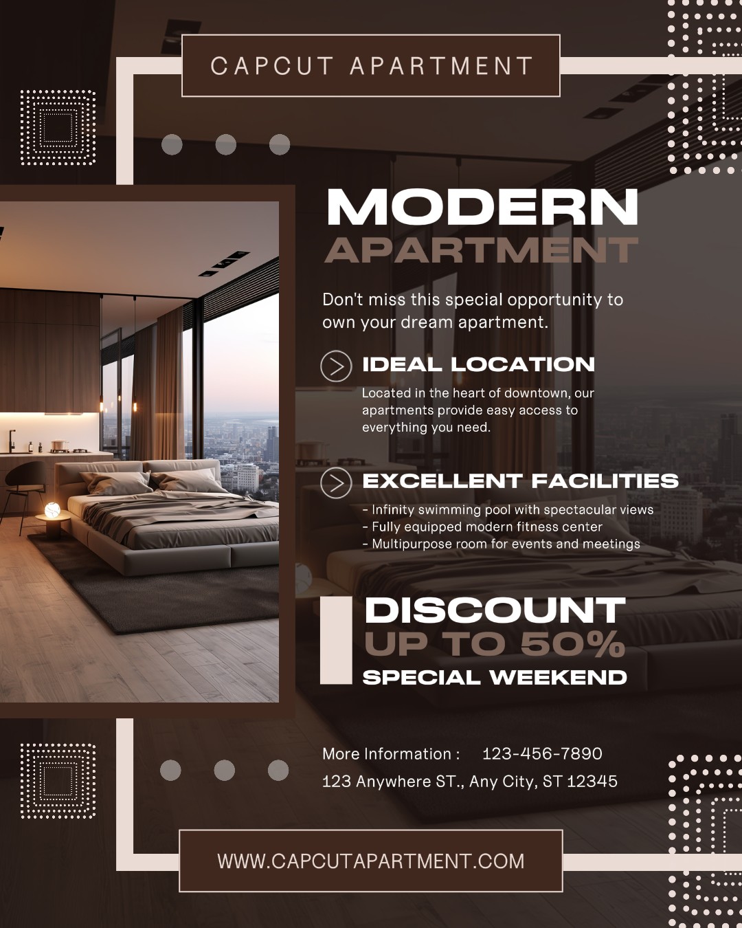 Retrato do Instagram da promoção do apartamento