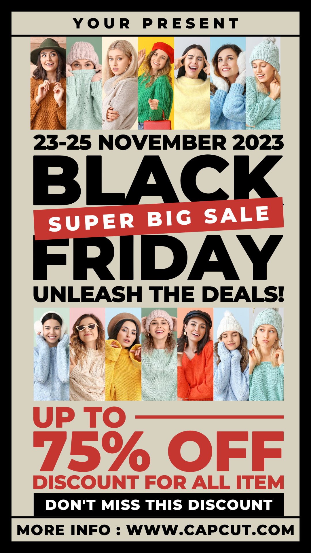 Black Friday Super Big Sale Promosi Produk Cerita Media Sosial