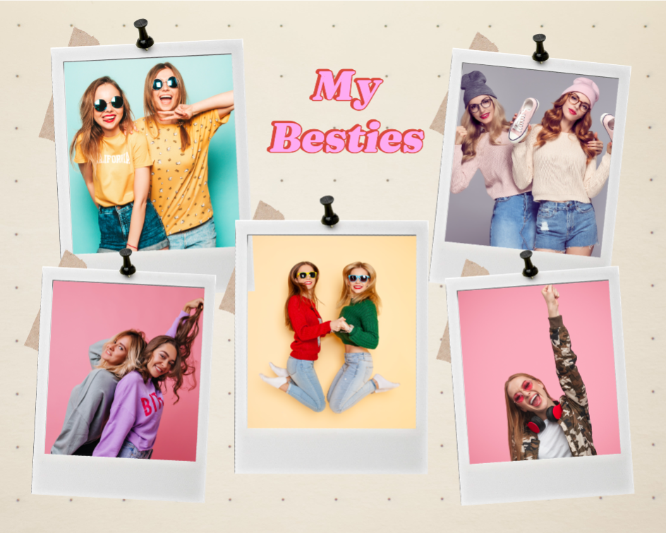 Kolase Foto Non-Pemasaran Bingkai Foto Polaroid Tersemat