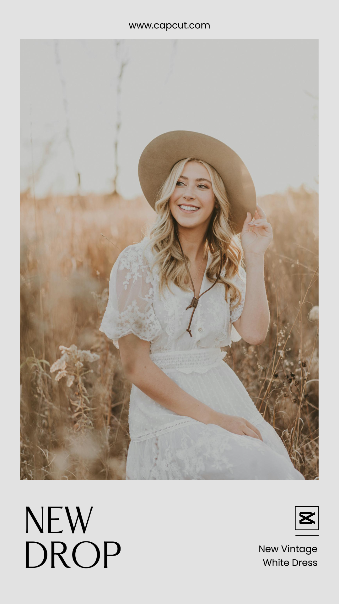 Affiche marketing vêtements et chaussures Instagram Story Robe blanche