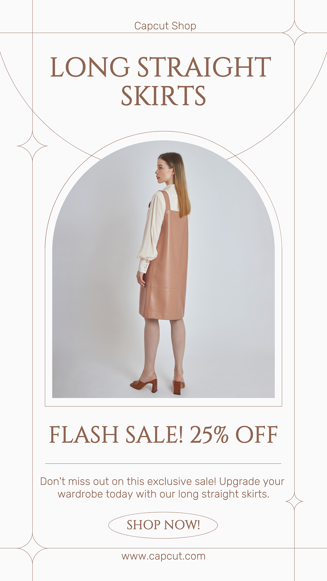 Clothing and Shoes Marketing Poster Women Clothes Sale Instagram Story Minimalist