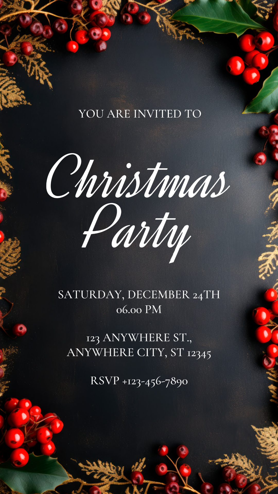 Einladung zur Weihnachtsfeier Instagram Story