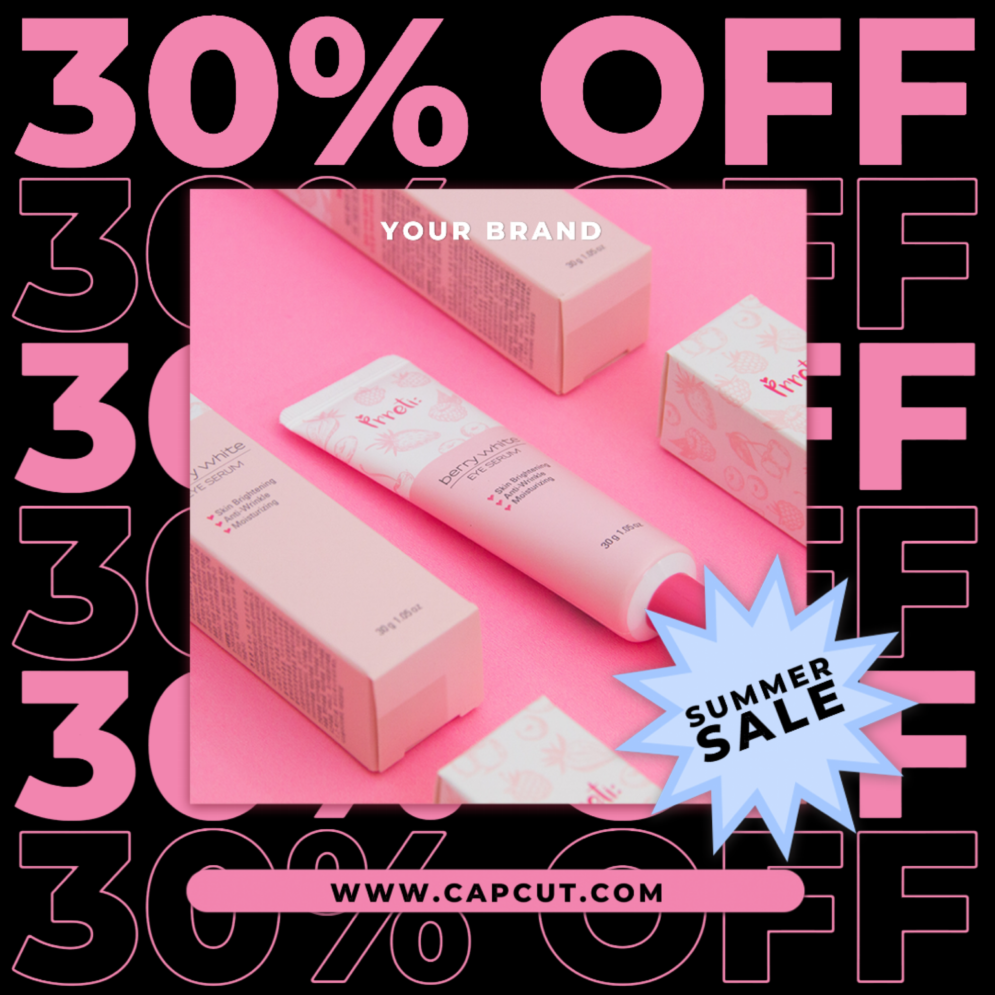 Ventes de promotion des soins de la peau à la mode