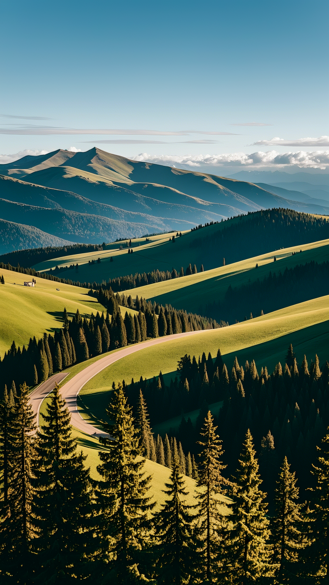 Pegunungan poster kreatif wallpaper