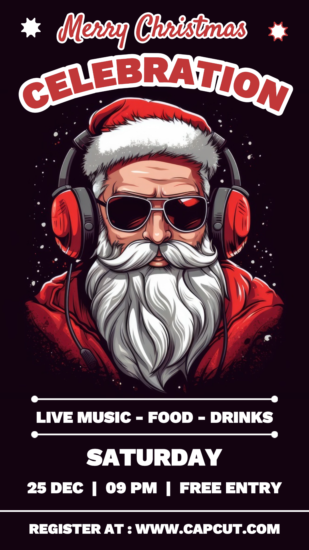 Feliz Navidad Celebración Invitación Instagram Historia