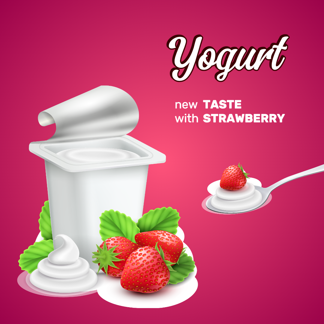 E-commerce Foods & Beverage Product callout Yogurt