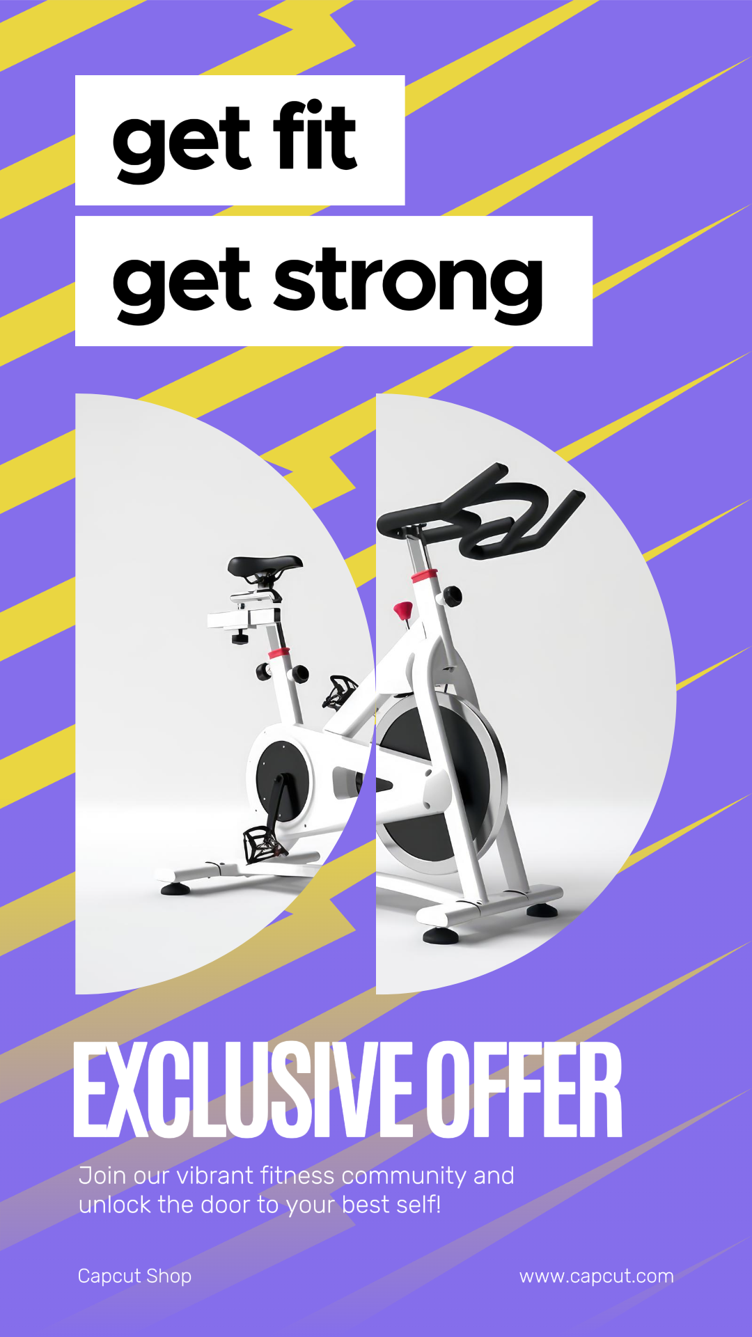 Poster Pemasaran Kebugaran dan Latihan Promosi Gym Kisah Instagram Modern