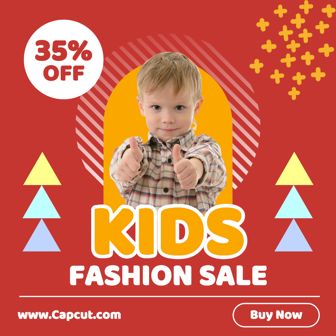 Camisa Infantil Moda Instagram Post Vermelho Estilo Moderno