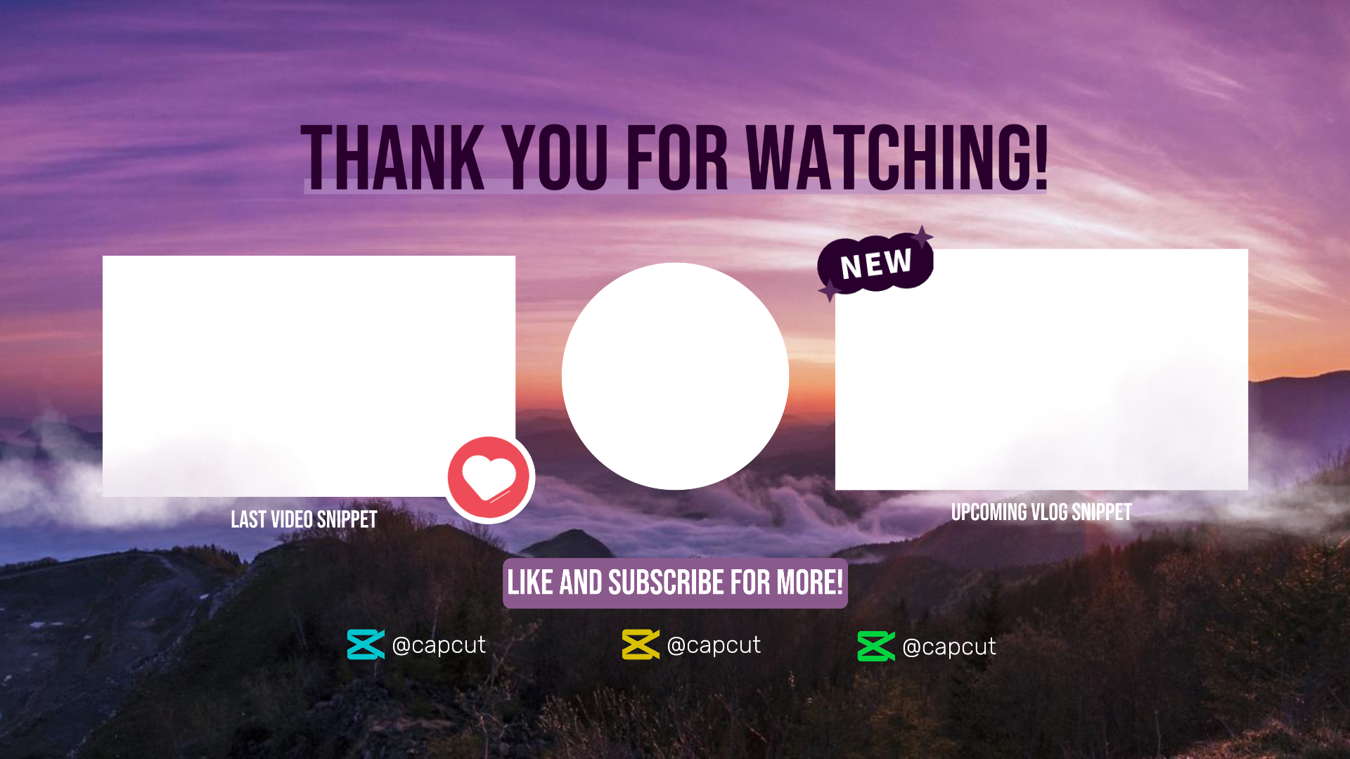 Youtube End Screen Nature Vlog