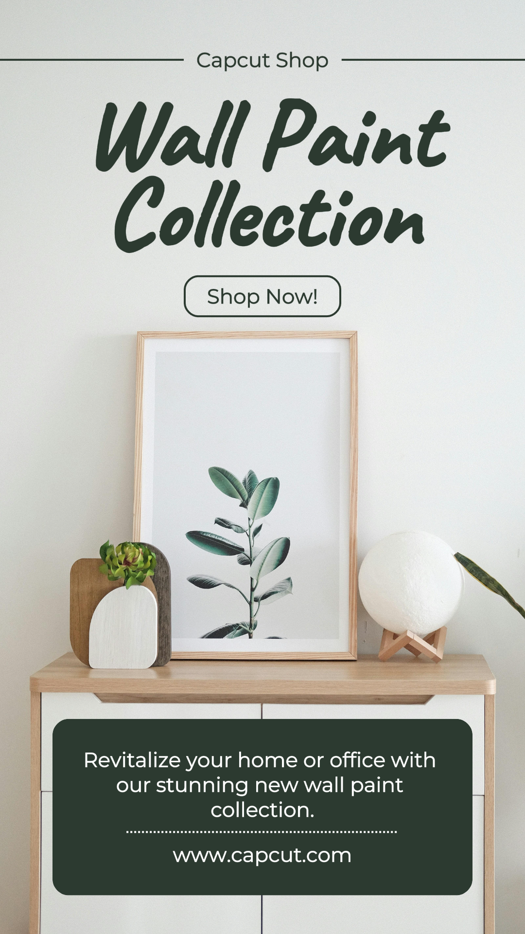 Haushalt - Marketing-Poster Neue Wandmalerei Instagram Story Grün