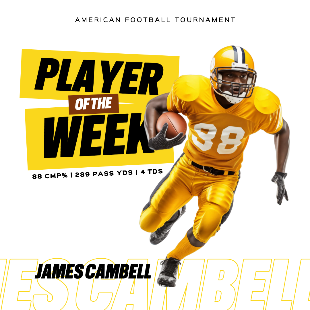 American Football Player Of The Week Instagram Post