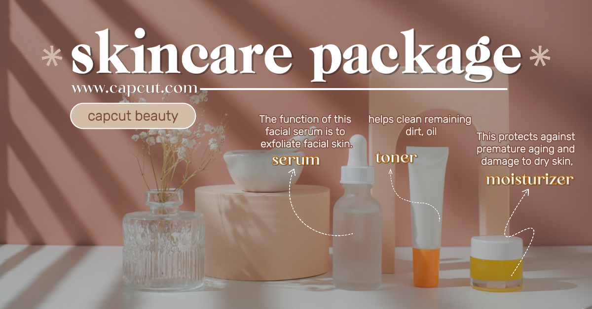 Facebook ads Beauty care skin care product Facebook app ads white and brown