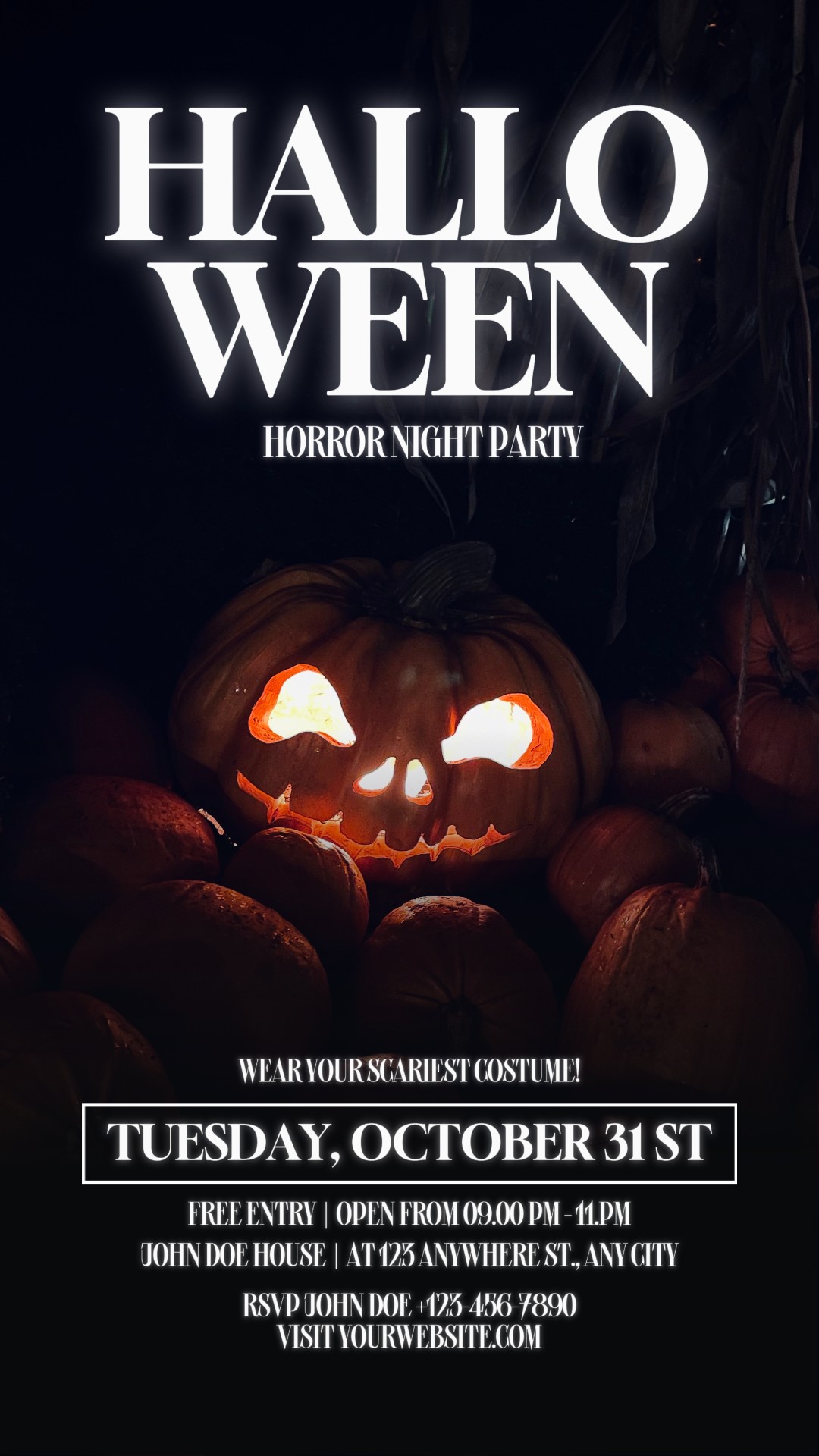 Halloween Party Invitation for Instagram Story