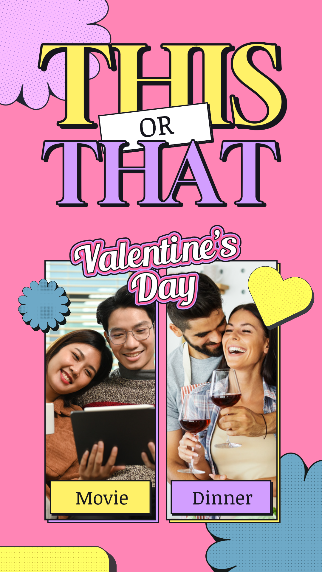 발렌타인 이것 또는 저것 인스타그램 스토리