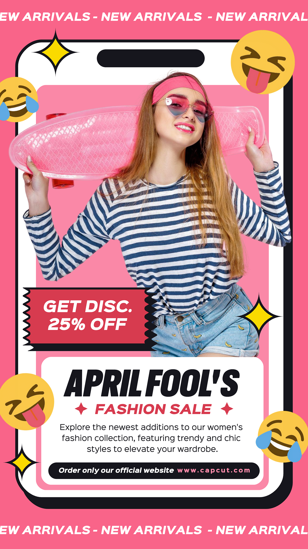 April Fool's Creative Poster Fashion Sale Promo Instagram Story