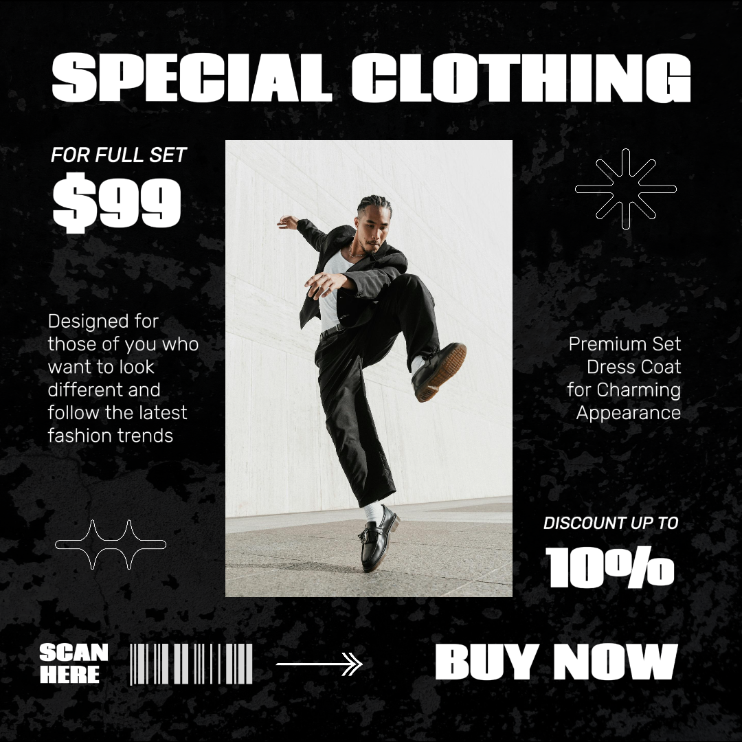 Ropa Especial Conjunto Completo Marketing Estilo B & W