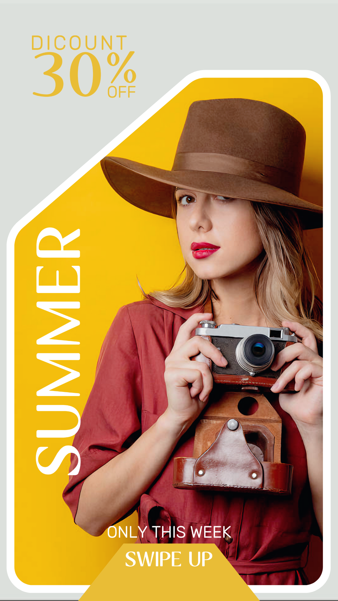 Clothing and Shoes Marketing Poster Tiktok Yellow