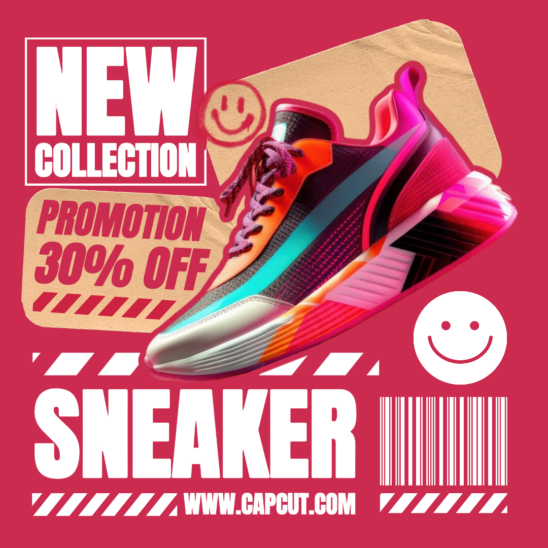 Nueva Colección Promoción De Zapatillas Venta Instagram Post Pink Style