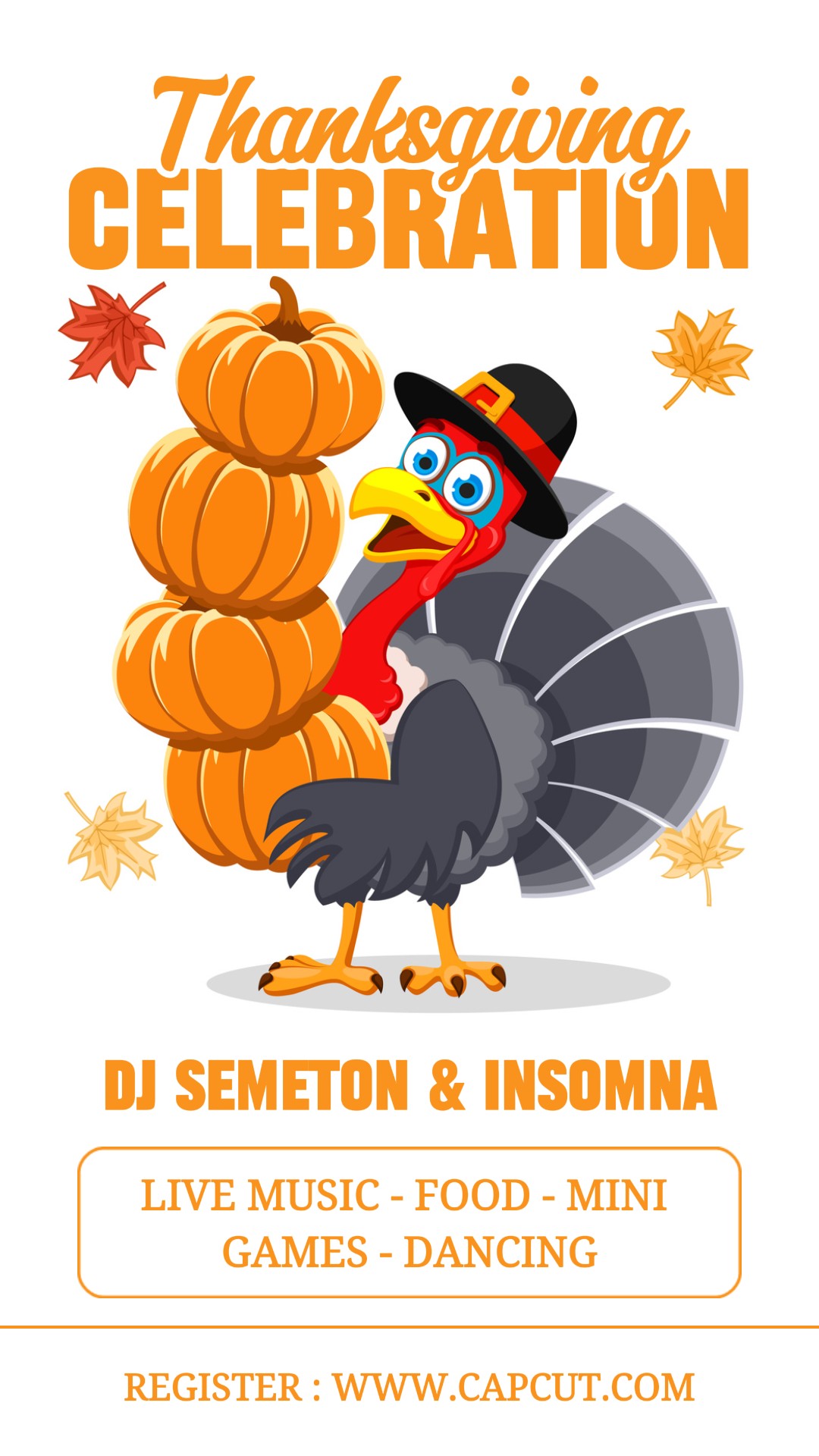 Convite de Celebração de Ação de Graças História do Instagram