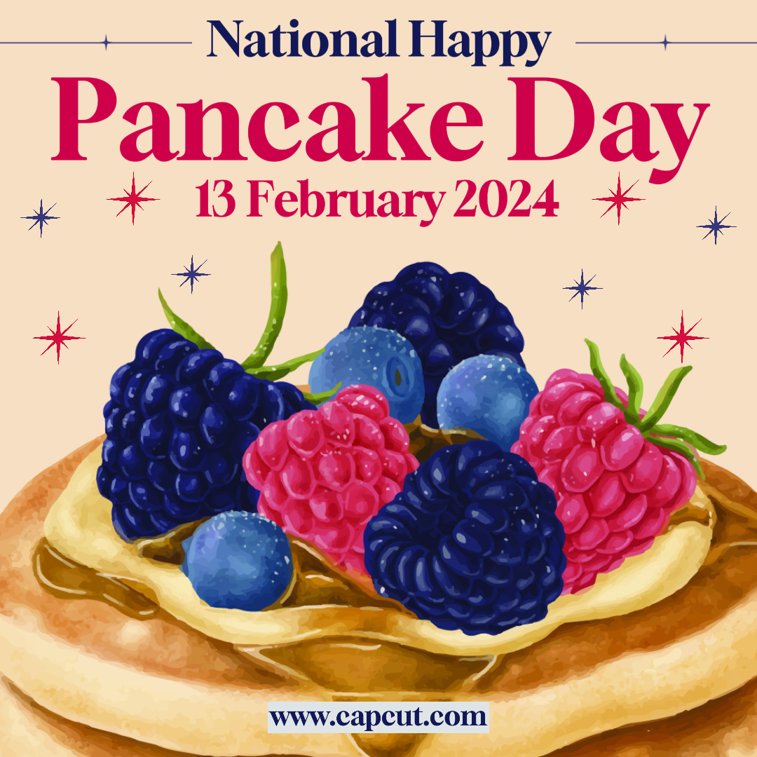 Pancake Day Greeting Card Instagram Post Cream Minimalist