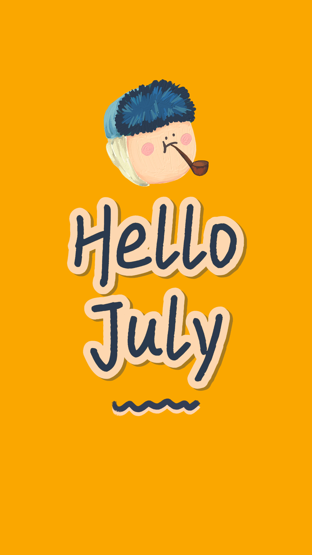 Template gambar wallpaper 9: 16 Halo Oranye Juli