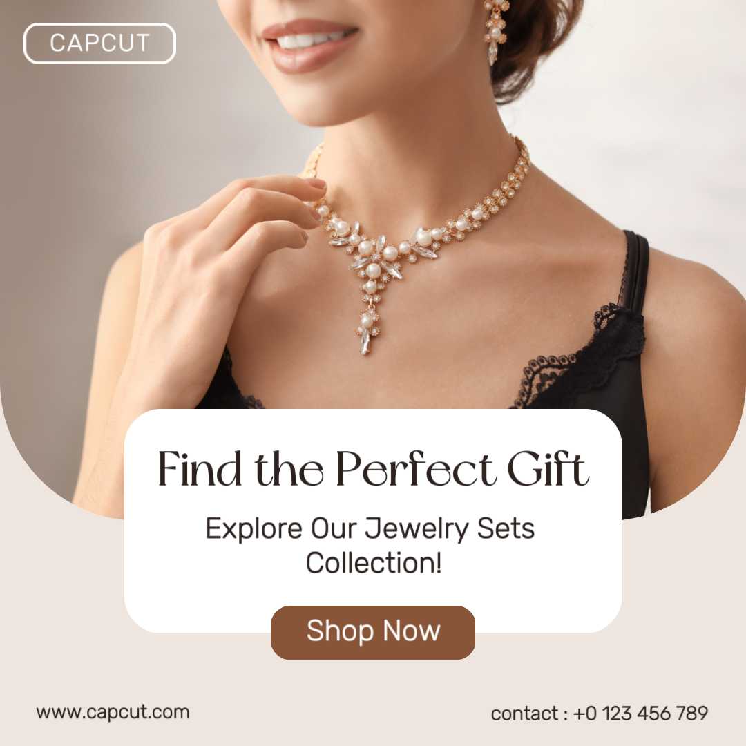 Exposição de jóias minimalista e elegante