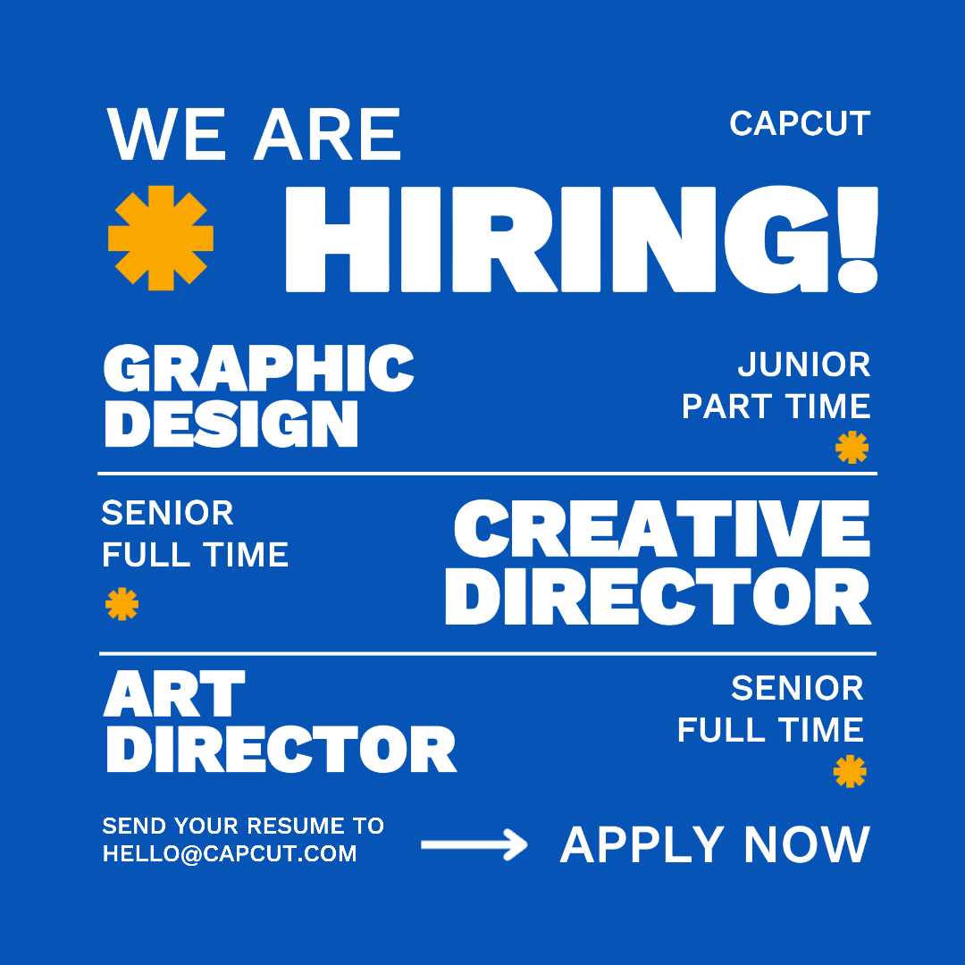 Post no Instagram da equipe de contratação Blue Bold