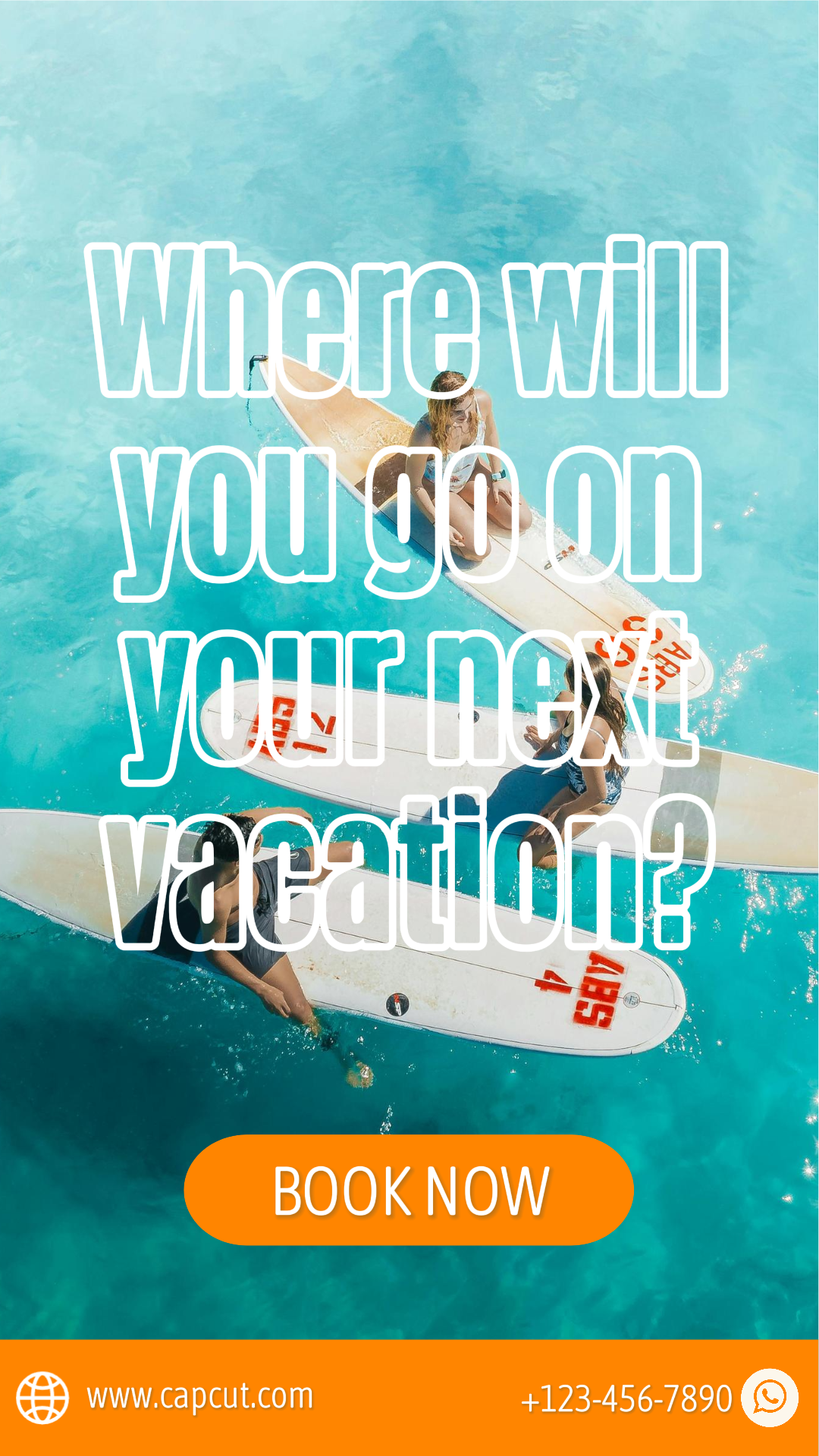 Surf Vacation Question Instagram Story 
