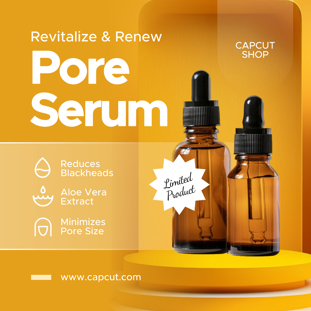 Pore Serum Beauty E-Commerce Product Callout Instagram Post