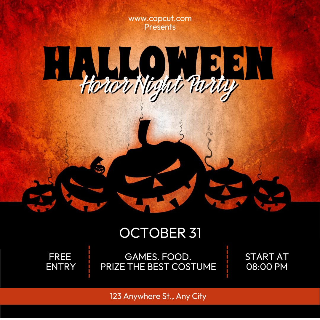 Post no Instagram da festa de Halloween