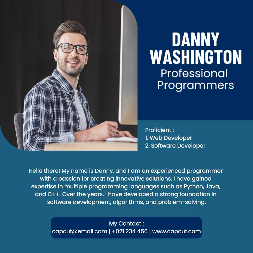 Business Social Cards programmer Instagram Post