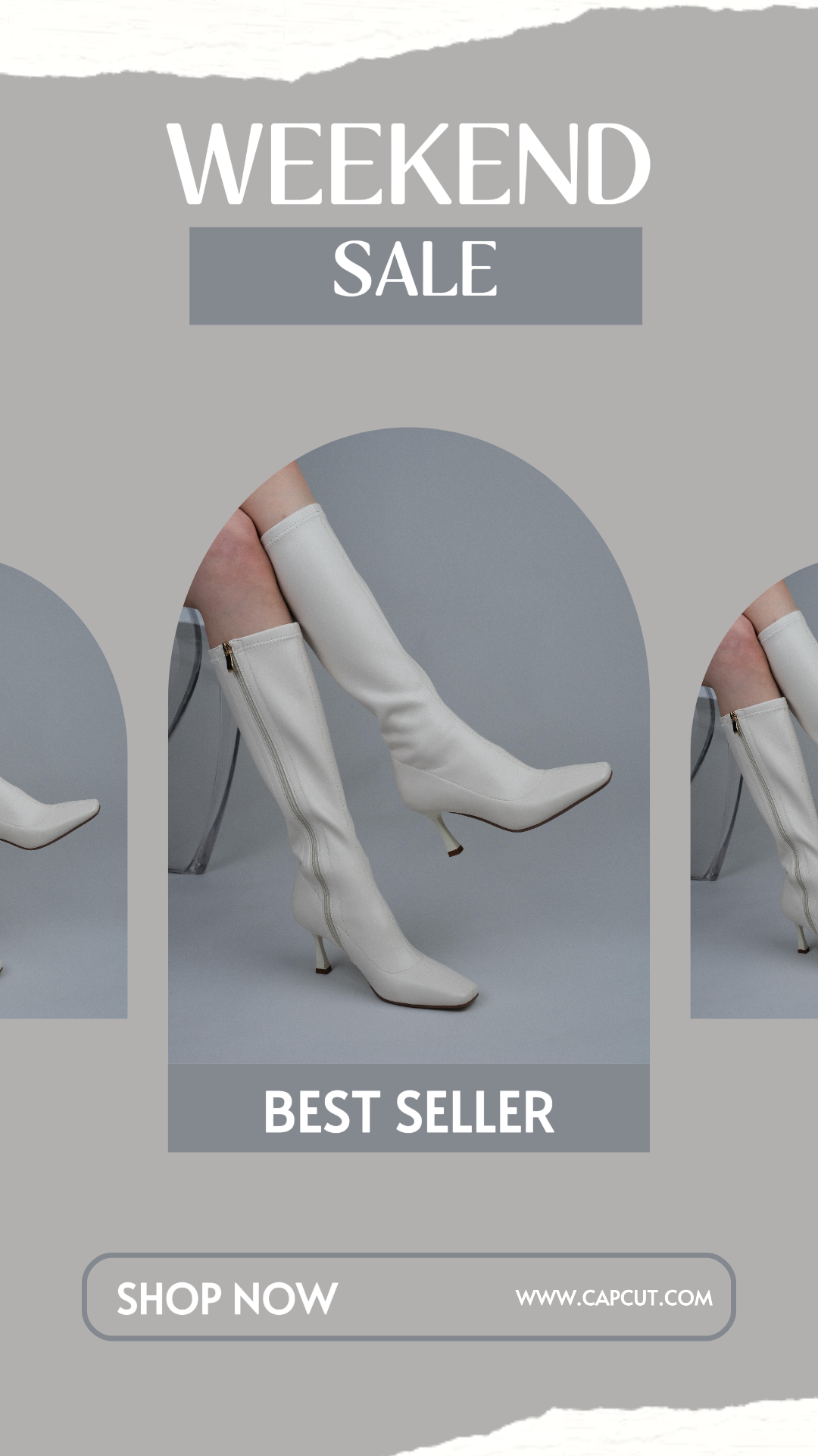 Clothing and shoes Marketing Poster Instagram Story Gray