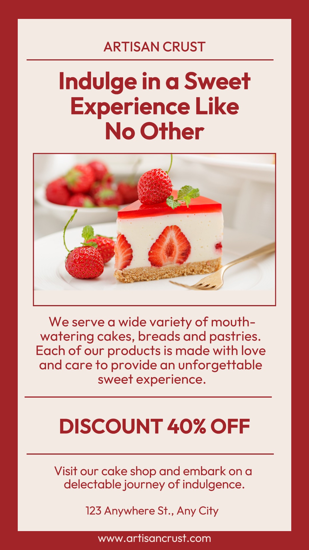 Promotion de la pâtisserie et des boissons